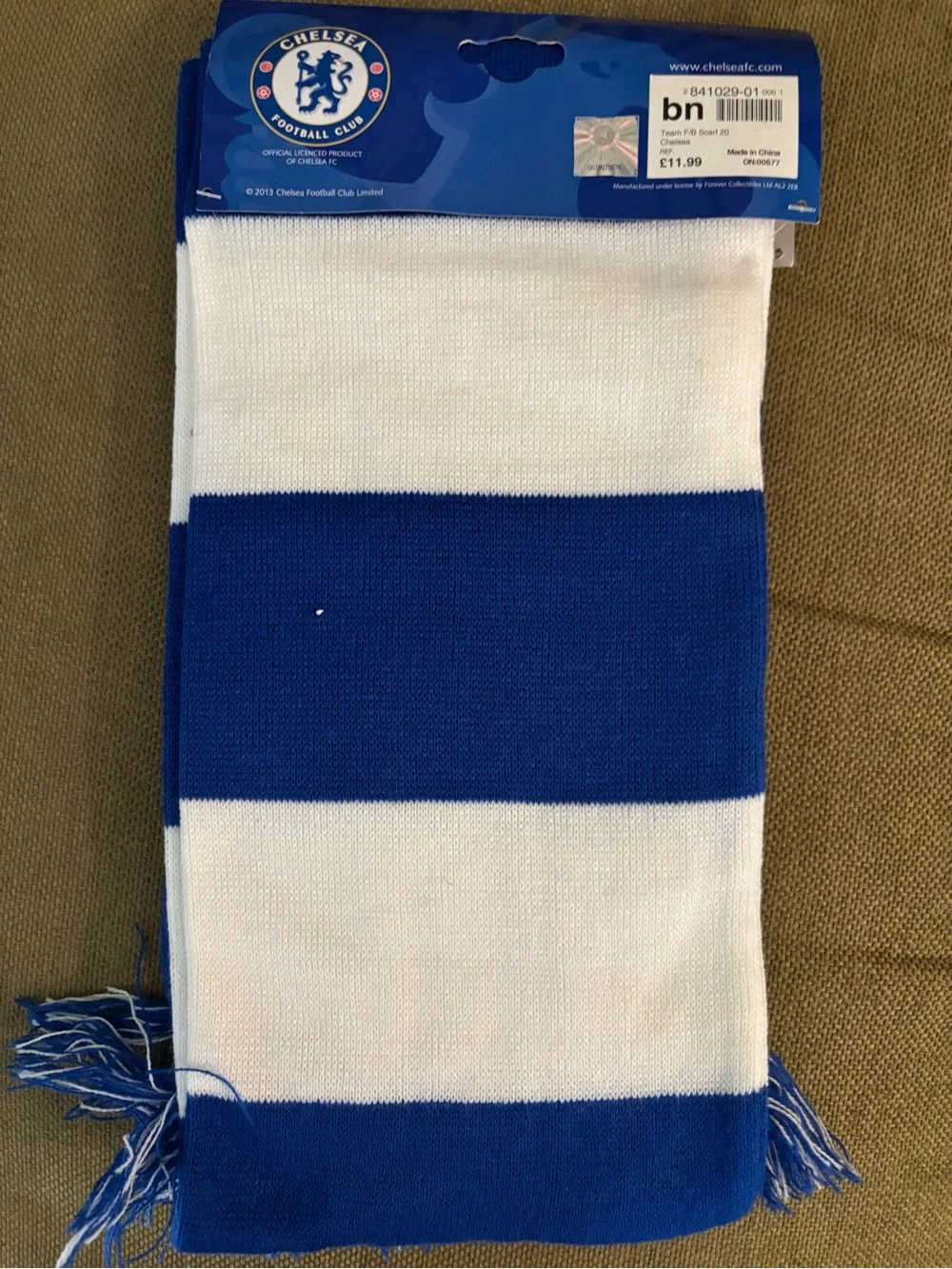 Chelsea Football Club Blue & White Scarf - Official Product